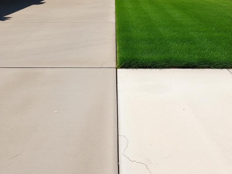 Clean concrete driveway