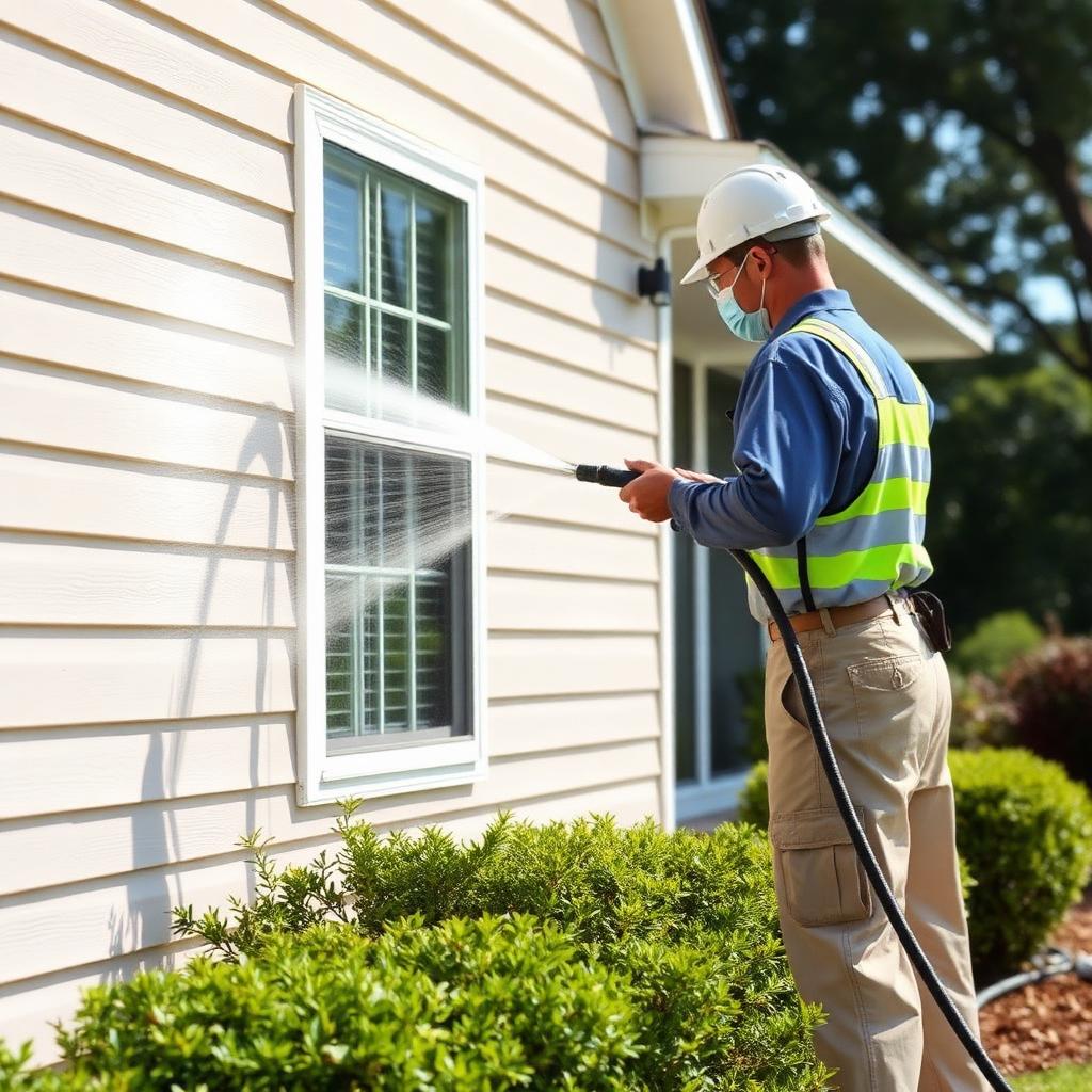 Soft washing a home exterior